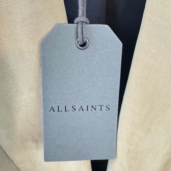 New ALLSAINTS Yolanda Lyn Relaxed Fit Woven Women’s Khaki Blazer Sz UK4 / US0 - Picture 9 of 15